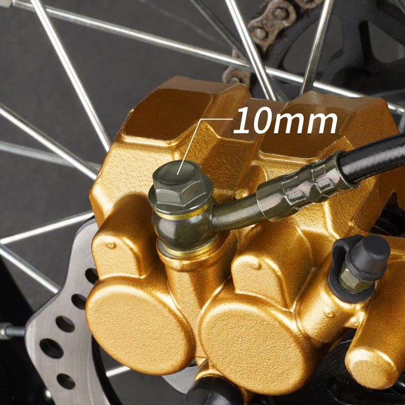 MTATCN Rear Brake Caliper & Master Cylinder Replacement - With Spare Brake Pads - Compatible with 70cc, 90cc, 110cc, 125cc, 140cc, 200cc SSR Baja Chinese Dirt Pit Bikes with 12mm Wheel Shaft - Image 4
